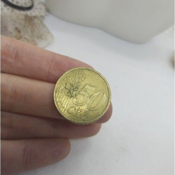 2002 Euro 50 cent piece gold coin - Picture 1 of 2